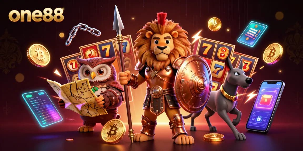 Experience thrilling action at one88's vibrant casino with life-like characters and dazzling gaming visuals.