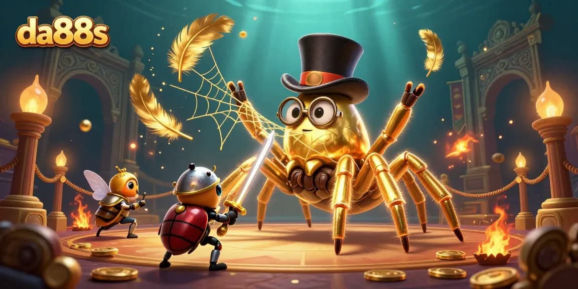 Experience the thrill of da88s with a lively 3D scene depicting a captivating gambling arena filled with excitement.