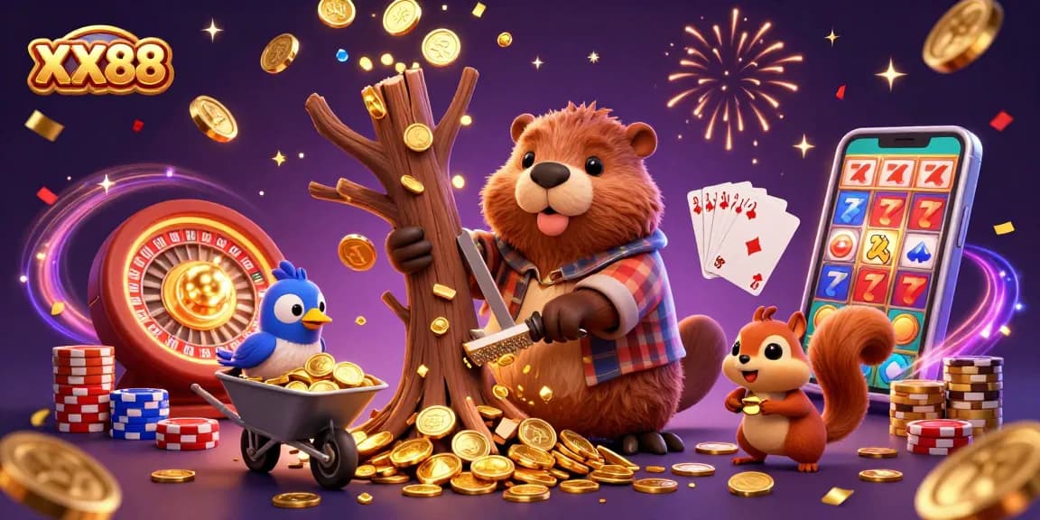 Engage in winning strategies at XX88 with dynamic 3D casino characters and sparkling game elements.