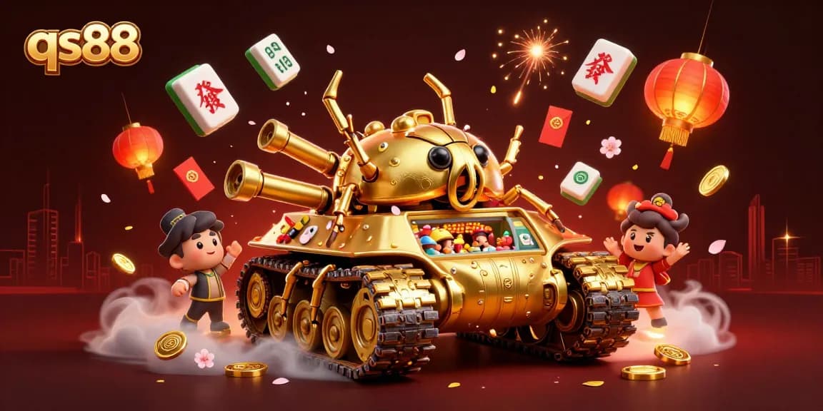 Spin the reels at qs88 and enjoy vibrant casino action with golden character charm and festive elements.