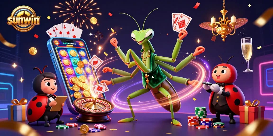 Experience the excitement of sunwin with colorful slots and festive casino atmosphere