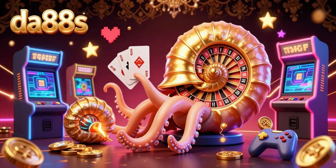 Engage with da88s as the ancient nautilus spins a roulette wheel, illuminating the casino world with vibrant gaming elements.