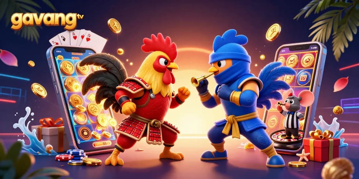 Experience excitement with gavang tv's dynamic rooster showdown amidst casino elements