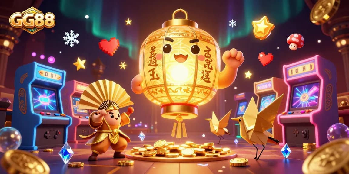 Experience exhilarating gameplay at GG88, where golden lantern spirits light up the night market casino scene.