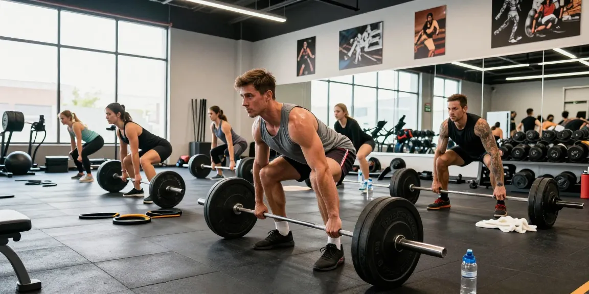 Man lifting weights in a bright gym showcasing Prime Pharma Steroiden benefits for fitness.