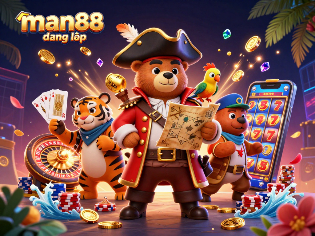 Experience thrilling man88 đăng nhập with our colorful online casino gaming scene filled with excitement and treasures.