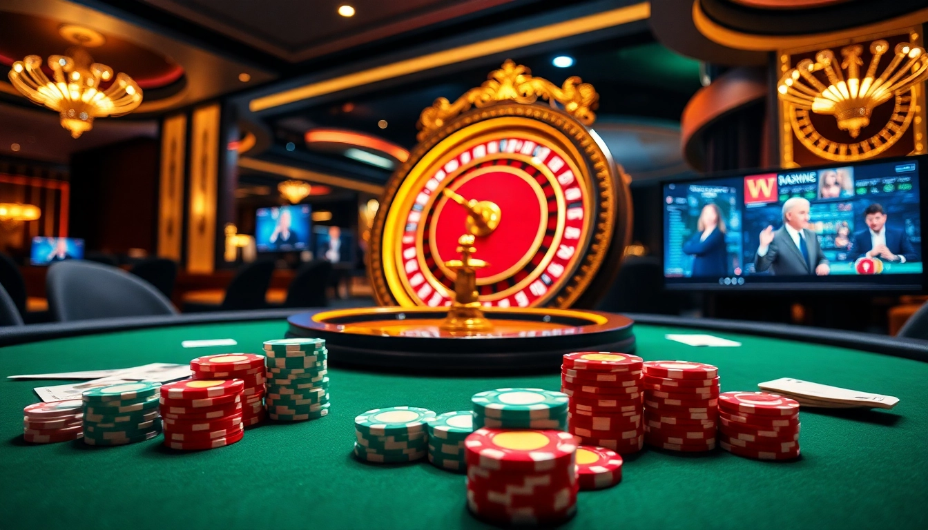 Experience thrilling poker action at https://bl-555.io/ with vibrant chips and an elegant casino setting.