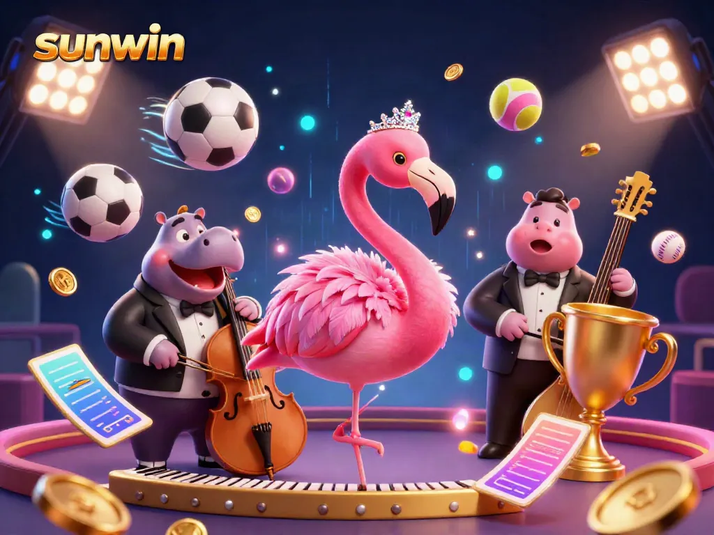 Engage with sunwin's vibrant casino scene featuring animated characters and dynamic game elements.