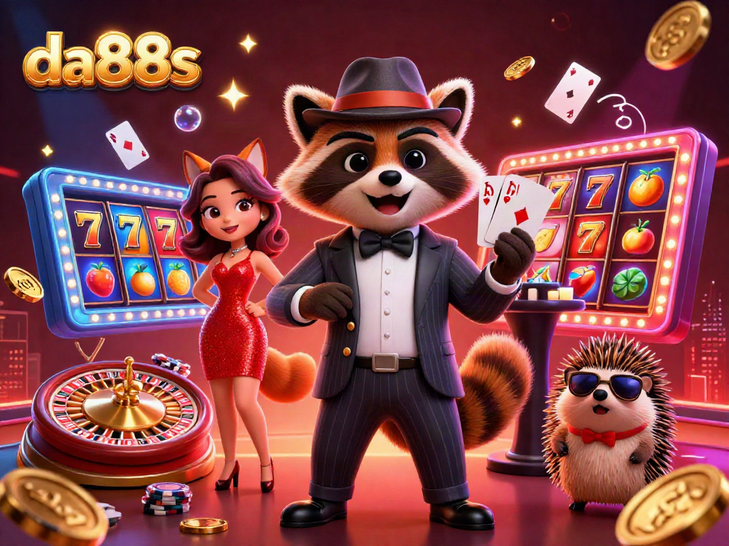 Experience thrilling gameplay with da88s as cartoon characters engage in an exciting casino atmosphere.