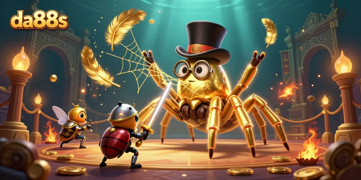 Experience the thrill of da88s with a lively 3D scene depicting a captivating gambling arena filled with excitement.