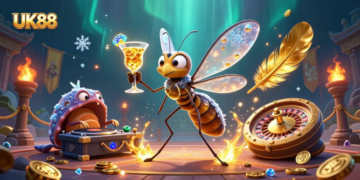 Engage with UK88's dynamic casino atmosphere featuring unique characters and rich gaming elements.