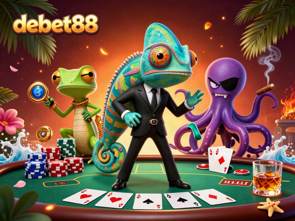 Experience thrilling gameplay at debet88 with vibrant poker action featuring secret agent characters.