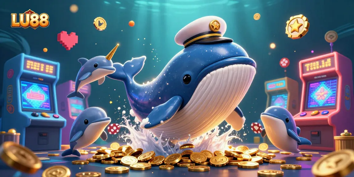Experience the excitement of LU88 with a vibrant casino-themed underwater scene!