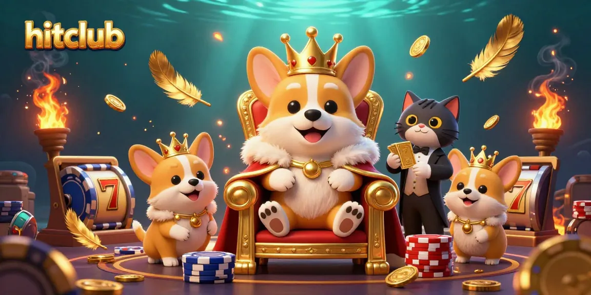Engage with hitclub gaming as royal corgis welcome players to a vibrant casino experience.