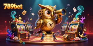 Play thrilling games at 789bet with unique 3D illustration showcasing a vibrant casino scene full of excitement.