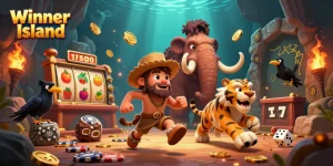 Experience thrilling wins at Winner Island casino with captivating slot games and vibrant characters.